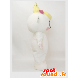 Mascotte de Pudding-chan, chat rose et blanc d'Akita - MASFR26380 - Mascottes Yuru-Chara Japonaises