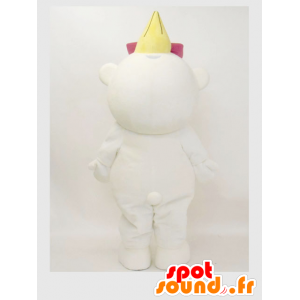 Pudink-chan maskot, růžová a bílá kočka Akita - MASFR26380 - Yuru-Chara japonské Maskoti