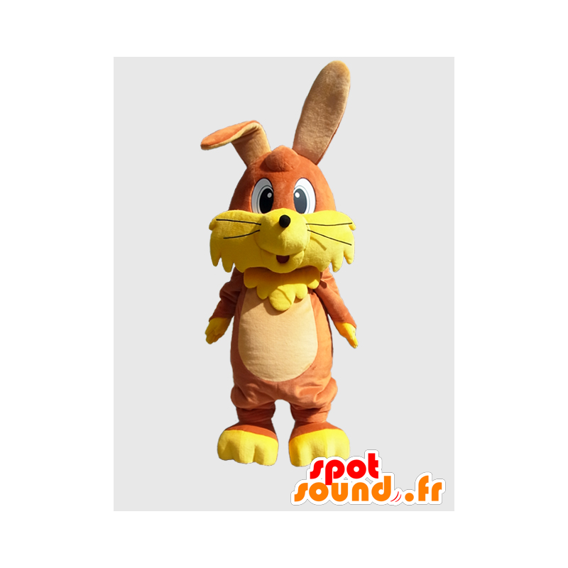 Hokkun mascot, big brown bunny with big ears - MASFR26382 - Yuru-Chara Japanese mascots