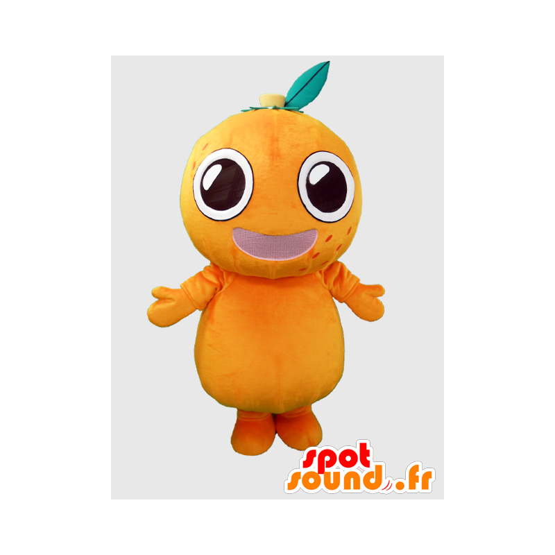 Mascota Pon-chan, naranja, mandarina, con una gran cabeza - MASFR26383 - Yuru-Chara mascotas japonesas