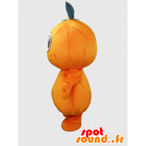 Mascotte de Pon-chan, orange, clémentine, avec une grosse tête - MASFR26383 - Mascottes Yuru-Chara Japonaises