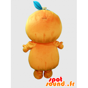 Mascotte de Pon-chan, orange, clémentine, avec une grosse tête - MASFR26383 - Mascottes Yuru-Chara Japonaises