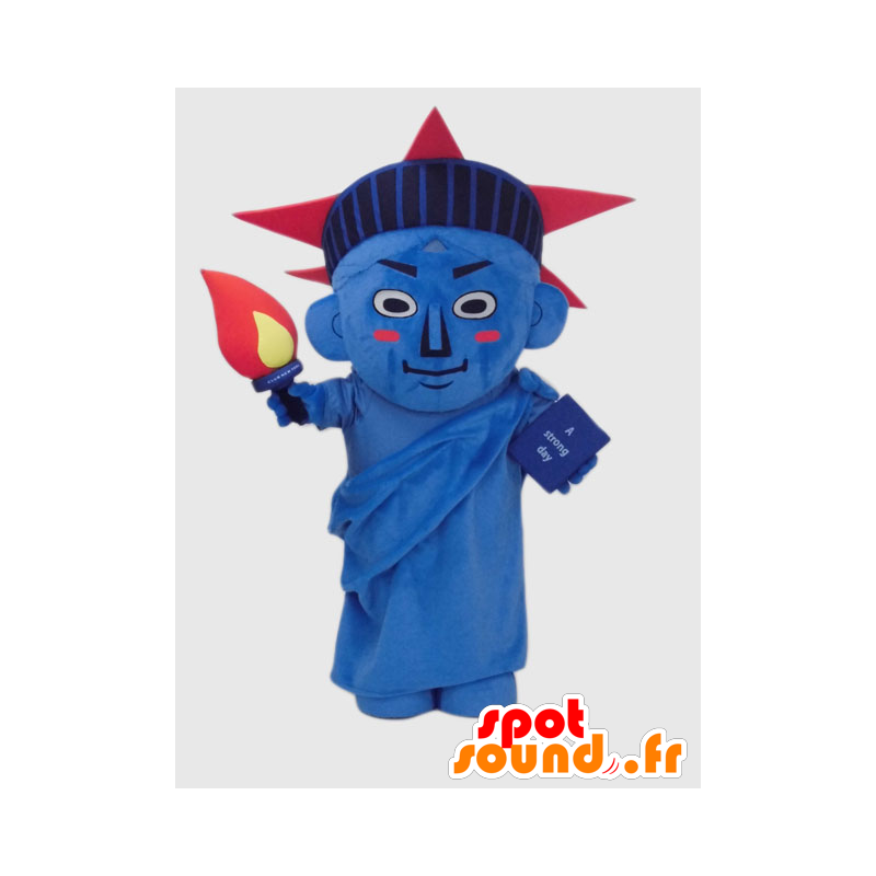 Statue of Bob mascot Miracle, blue and red - MASFR26384 - Yuru-Chara Japanese mascots