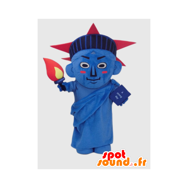 Statua di Bob mascotte Miracolo, blu e rosso - MASFR26384 - Yuru-Chara mascotte giapponese