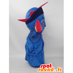 Mascotte de statue Miracle Bob, bleue et rouge - MASFR26384 - Mascottes Yuru-Chara Japonaises