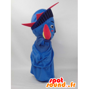 Miracle mascotte standbeeld van Bob, blauw en rood - MASFR26384 - Yuru-Chara Japanse Mascottes