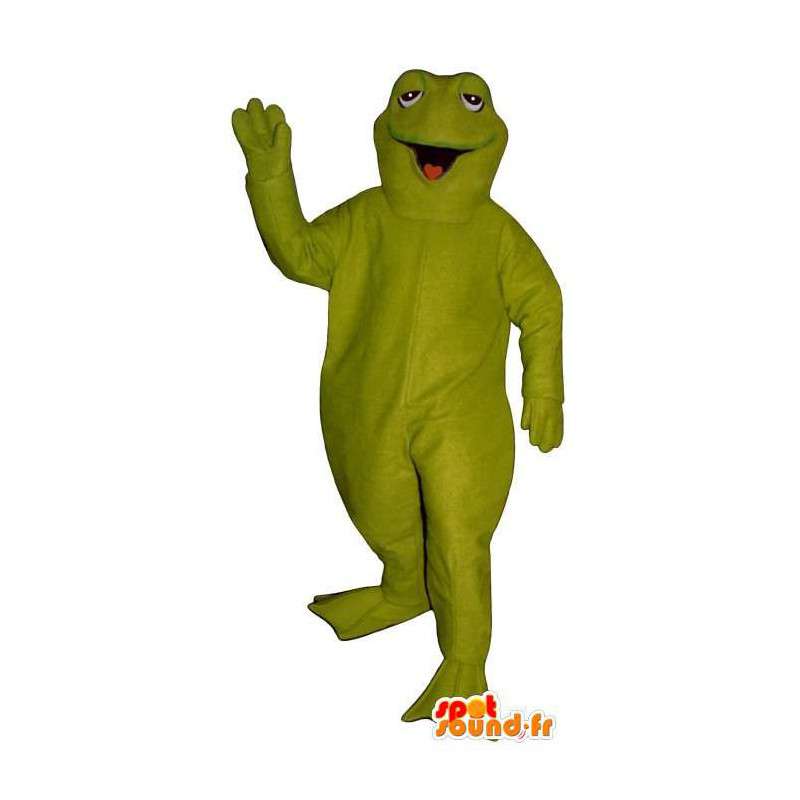 Riesige grüne Frosch-Maskottchen. Frosch-Kostüm - MASFR006924 - Maskottchen-Frosch