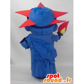 Miracle maskot statue av Bob, blå og rød - Japanske Yuru-Chara maskoter - MASFR26384 - SpotSound.fr