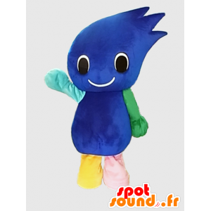 Ricky mascot, blue and green flame-shaped man - MASFR26385 - Yuru-Chara Japanese mascots