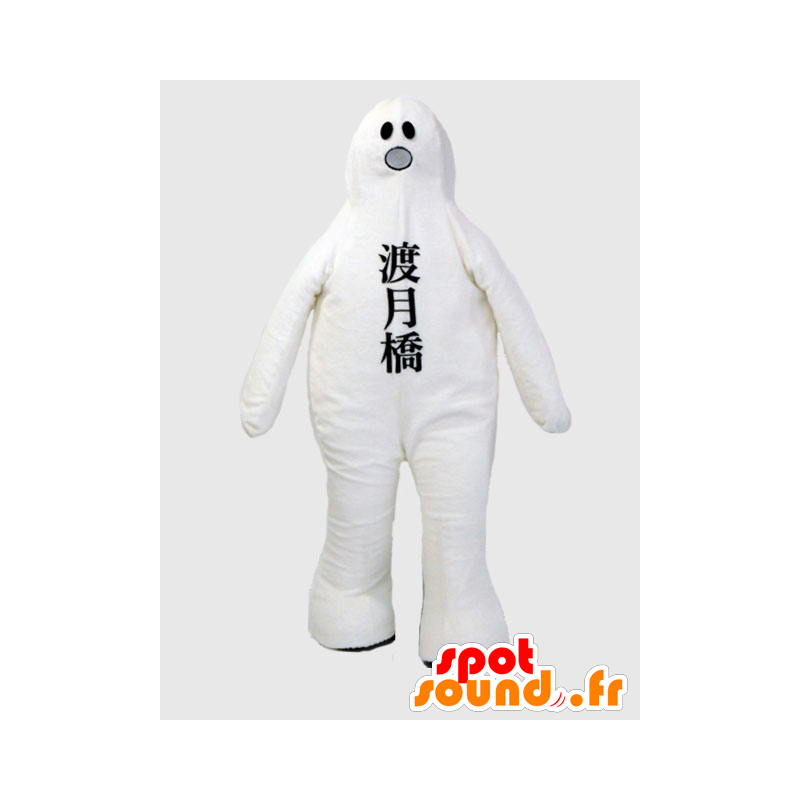 Mascotte de fantôme blanc, de monstre blanc avec une sacoche - MASFR26387 - Mascottes Yuru-Chara Japonaises