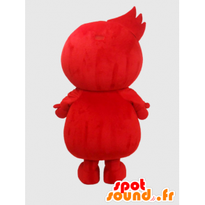 L'uomo mascotte rosso, giallo e bianco, molto sorridente - MASFR26394 - Yuru-Chara mascotte giapponese