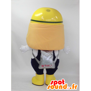 Mascot Hitomachi Bouta blanke man met een gele helm - MASFR26396 - Yuru-Chara Japanse Mascottes