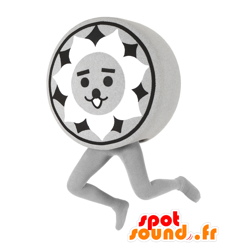 Mascotte gray, white, black and round, Poker Chip - MASFR26398 - Yuru-Chara Japanese mascots
