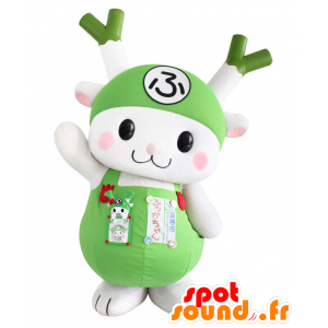 Mascot Kachan, hvit kanin med grønnsaker på hodet - MASFR26400 - Yuru-Chara japanske Mascots