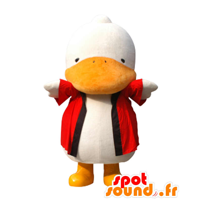 Mascot Sugamo Jizo pato blanco y naranja, el gigante - MASFR26404 - Yuru-Chara mascotas japonesas