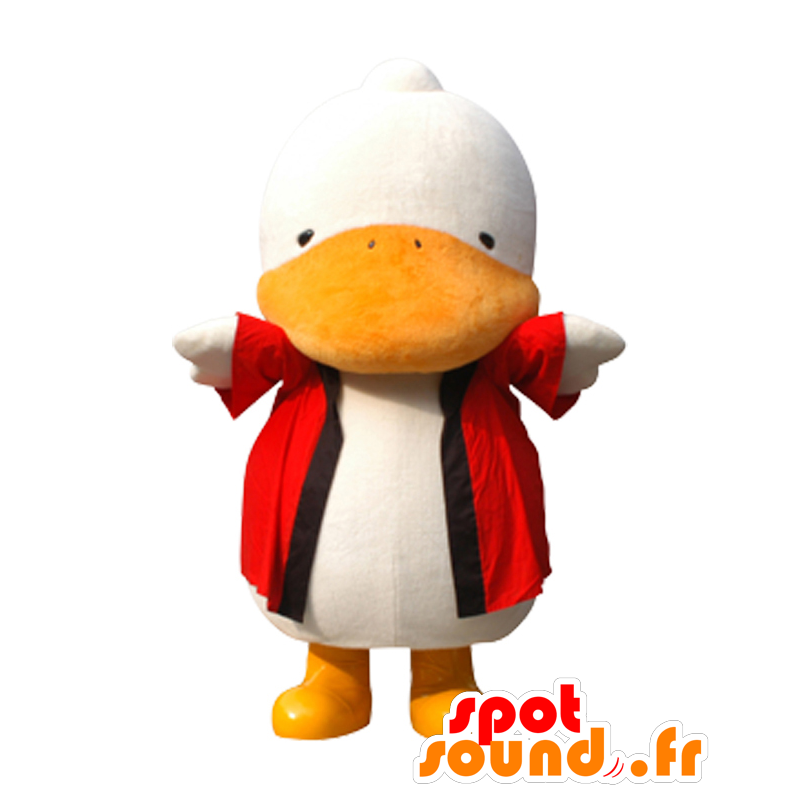 Mascot Sugamo Jizo bílá kachna a oranžové, obří - MASFR26404 - Yuru-Chara japonské Maskoti