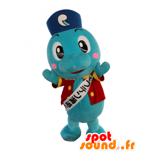 Maskottchen Kapitän Kaido-Kun, Blue Dolphin - MASFR26405 - Yuru-Chara japanischen Maskottchen