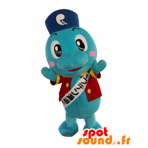 Mascot Kaptein Kaido-kun, blå delfin - MASFR26405 - Yuru-Chara japanske Mascots