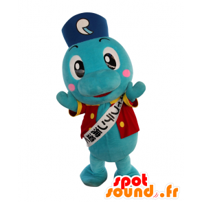 Mascotte de Capitaine Kaido-kun, dauphin bleu - MASFR26405 - Mascottes Yuru-Chara Japonaises