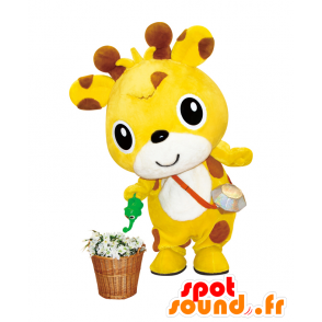 IshikiRin mascotte, giallo e marrone giraffa, bello e divertente - MASFR26406 - Yuru-Chara mascotte giapponese