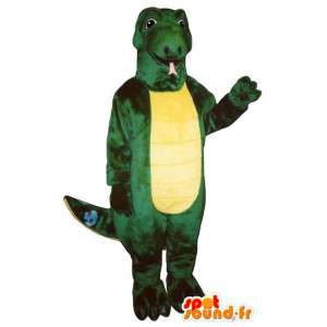 Costumes green and yellow dinosaur - MASFR006928 - Mascots dinosaur