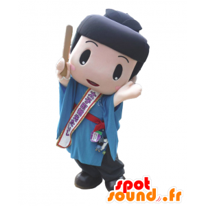 Mascotte de Taishi-kun, personnage avec un chapeau noir - MASFR26414 - Mascottes Yuru-Chara Japonaises