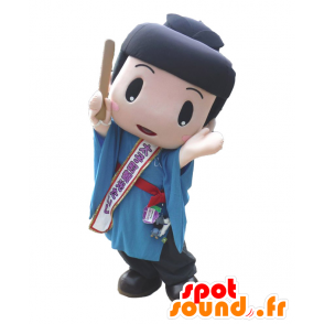 Mascot Taishi-kun karakter med en svart lue - MASFR26414 - Yuru-Chara japanske Mascots