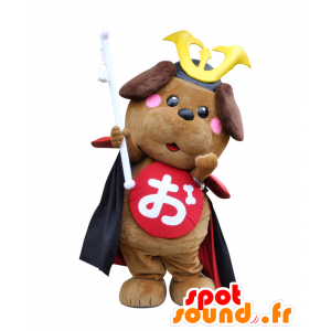 Mascot Okewanko hond Samurai met rode armor - MASFR26417 - Yuru-Chara Japanse Mascottes