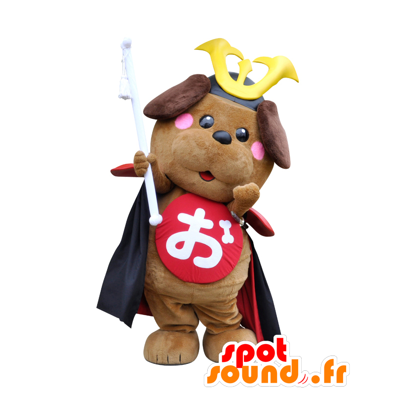 Okewanko Maskottchen Hund Samurai mit roter Rüstung - MASFR26417 - Yuru-Chara japanischen Maskottchen