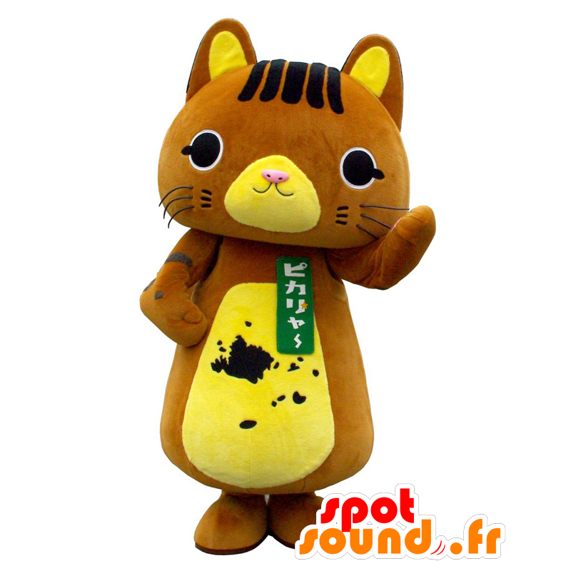Mascotte de Pikarya, chat marron et chat, très mignon et réussi - MASFR26418 - Mascottes Yuru-Chara Japonaises