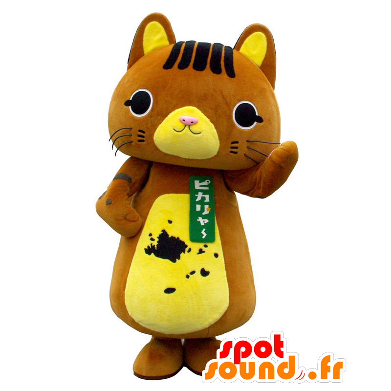 Mascot Pikarya, bruine kat en hond, zeer leuk en succesvol - MASFR26418 - Yuru-Chara Japanse Mascottes