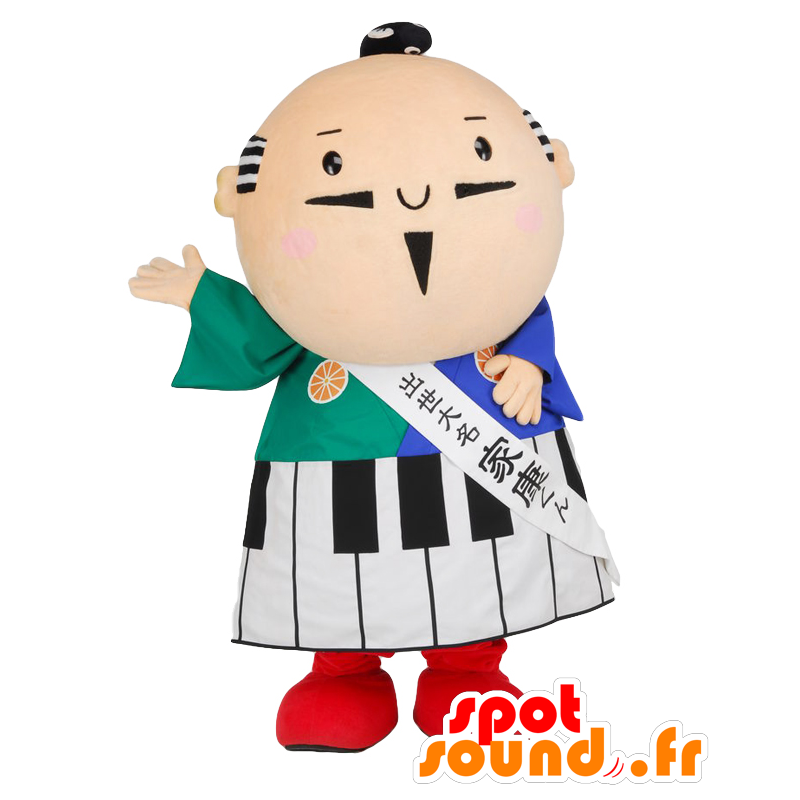 Mascot man, musician, with a piano keyboard - MASFR26423 - Yuru-Chara Japanese mascots