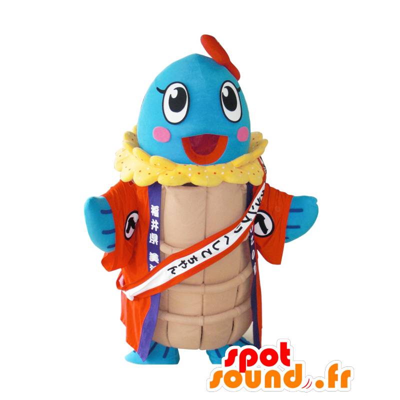 Mascot van Mihama-cho, blauw en wit dier, leuke en grappige - MASFR26427 - Yuru-Chara Japanse Mascottes