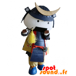 Maskot Miyagi samuraj brnění se zlatou a modrou - MASFR26429 - Yuru-Chara japonské Maskoti