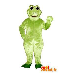 緑のカエルのマスコット、シンプル-カスタマイズ可能な衣装-MASFR006930-カエルのマスコット