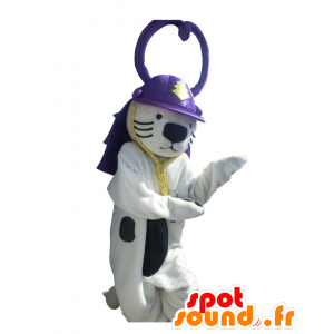 Mascot Jääkarhu, Karawan-KUN violetti kypärä - MASFR26431 - Mascottes Yuru-Chara Japonaises