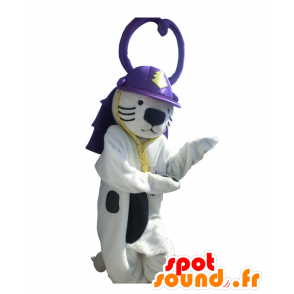 Polar Bear Mascot, Karawan-kun, with a purple helmet - MASFR26431 - Yuru-Chara Japanese mascots