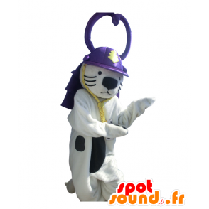 Urso Polar mascote, Karawan-kun, com um capacete roxo - MASFR26431 - Yuru-Chara Mascotes japoneses