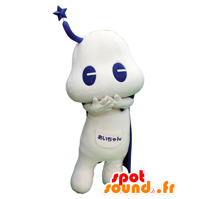Ai-chan mascot, white man, an antenna asteroid - MASFR26432 - Yuru-Chara Japanese mascots