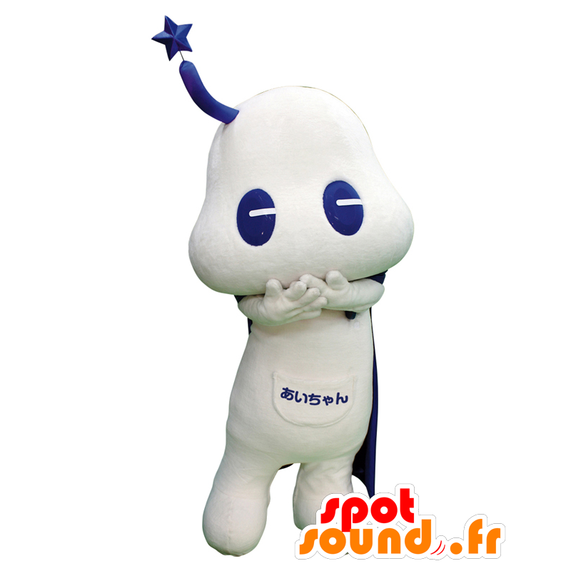 Ai-chan maskot, hvid mand, en stjerneformet antenne - Spotsound