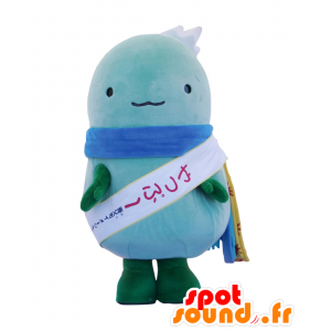 Mascotte de Yappu, fruit bleu, de légume souriant - MASFR26436 - Mascottes Yuru-Chara Japonaises