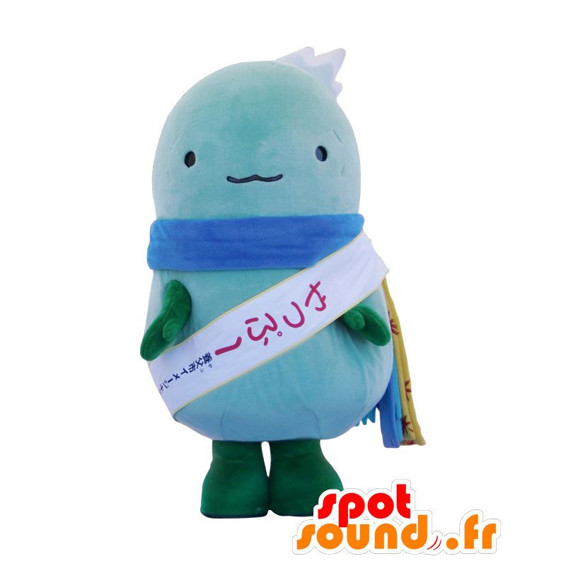 Mascotte de Yappu, fruit bleu, de légume souriant - MASFR26436 - Mascottes Yuru-Chara Japonaises