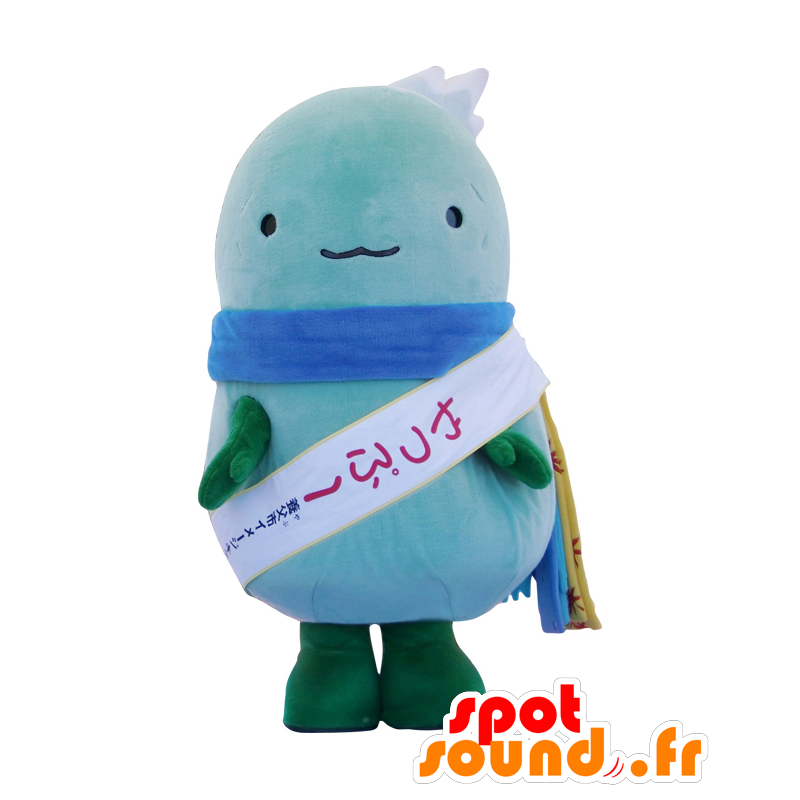 Mascot Yappu, blå frukt, grønnsaker smilende - MASFR26436 - Yuru-Chara japanske Mascots