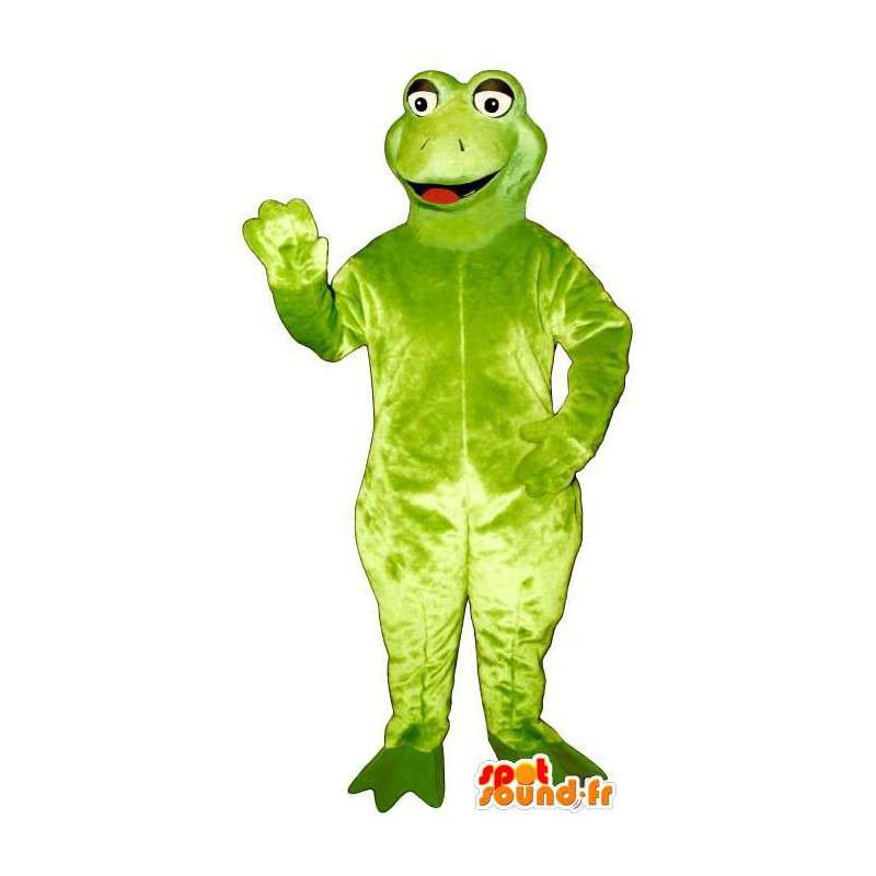 Green frog mascot, simple - MASFR006931 - Mascots frog