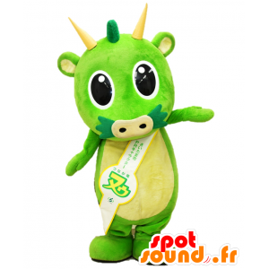 Mascot Isuzu, grønn og gul drage Minuma - MASFR26447 - Yuru-Chara japanske Mascots