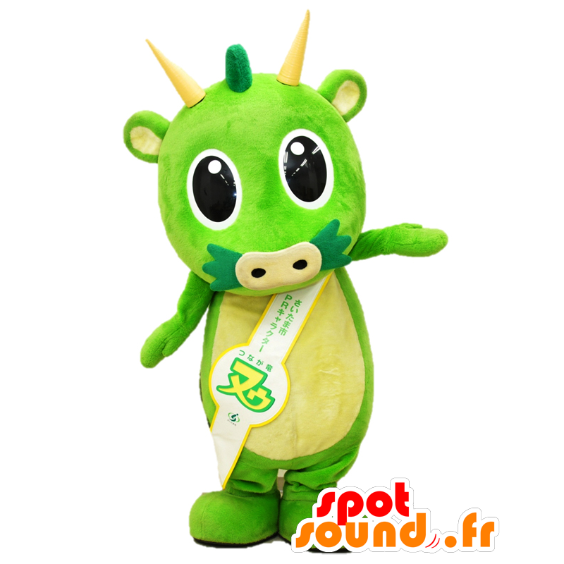 Isuzu mascot, green and yellow dragon Minuma - MASFR26447 - Yuru-Chara Japanese mascots