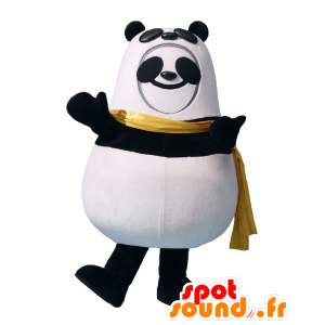 Mascotte de Mukipanda, panda noir et blanc, doux et mignon - MASFR26450 - Mascottes Yuru-Chara Japonaises