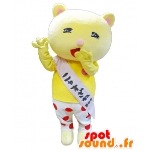 Mascotte de Nyahho, petit chat jaune de la ville d'Osaka - MASFR26451 - Mascottes Yuru-Chara Japonaises