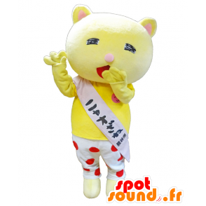 Mascot Nyahho, pieni keltainen kissa Osaka - MASFR26451 - Mascottes Yuru-Chara Japonaises