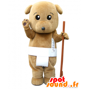 Kurawanko mascotte, cane marrone con una scivolata bianco - MASFR26453 - Yuru-Chara mascotte giapponese